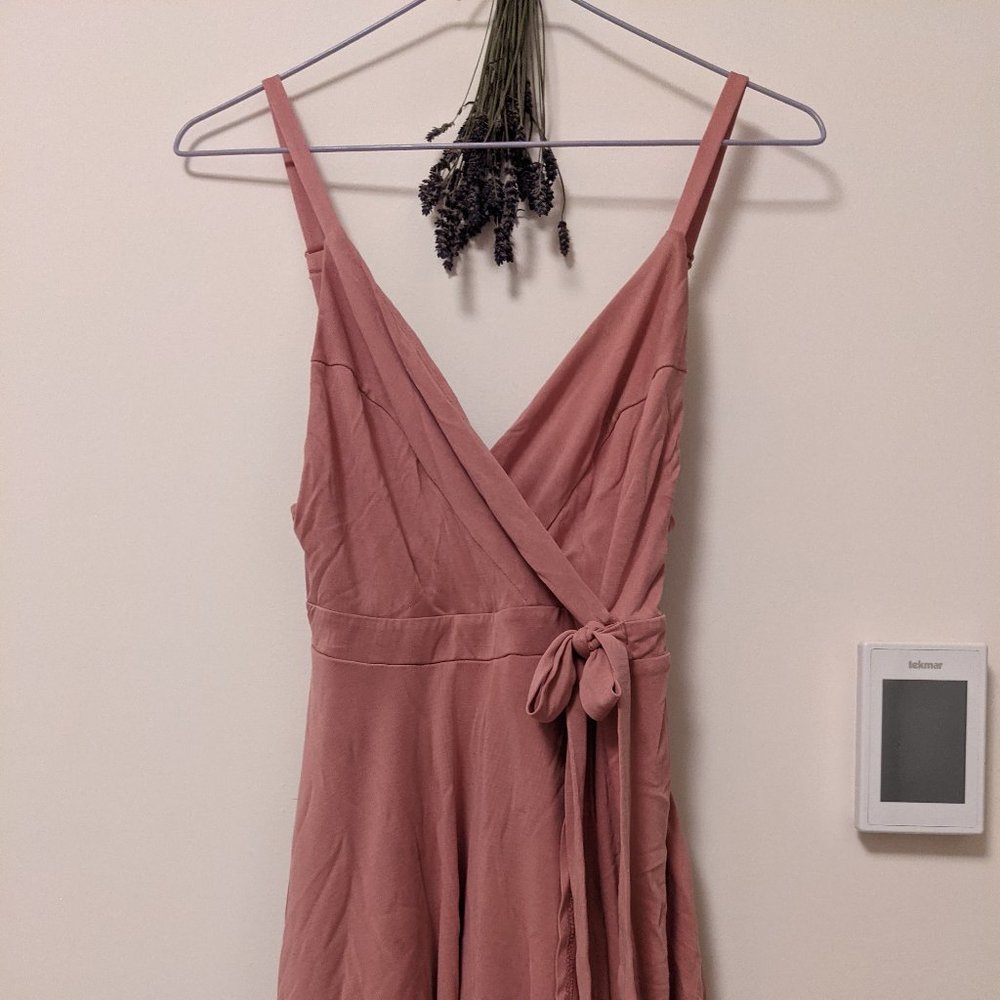 Mauve UO Kimchi Blue Wrap-Front Romper